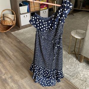 Target Dress in Blue with White Polkadots